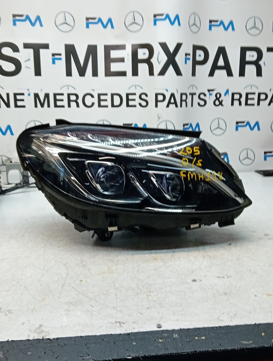 MERCEDES C-CLASS W205 HEADLIGHT DRIVER OS LEFT A2059068202 INTELLIGENT FMH198