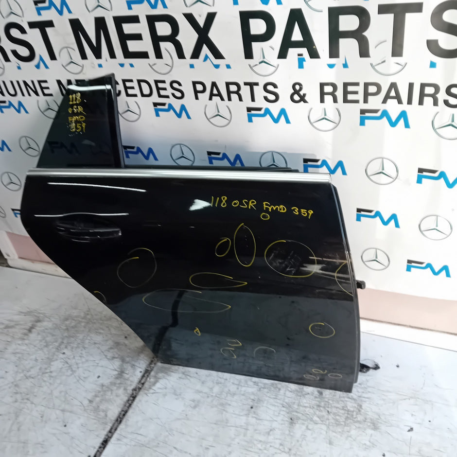 MERCEDES BENZ CLA W118 DRIVER REAR DOOR OSR 2019 ON BLACK COMPLETE FMD359