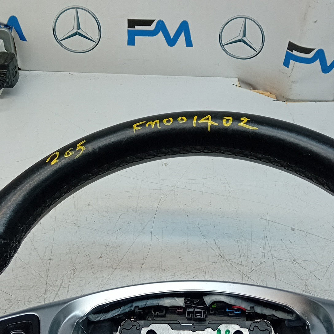 MERCEDES W205 C-CLASS MULTIFUNCTION STEERING WHEEL PFL 2014 A0004606700 FM001402