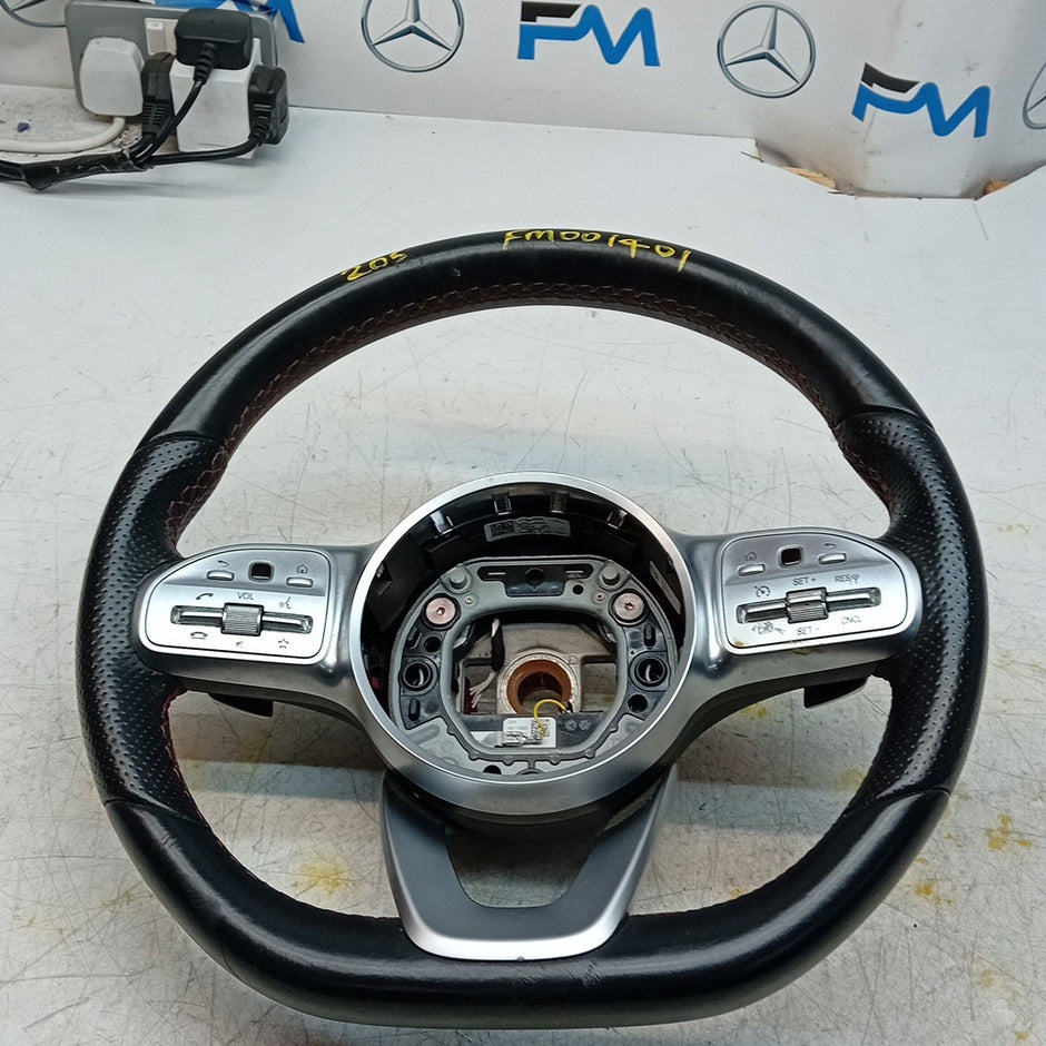 MERCEDES W205 C-CLASS MULTIFUNCTION STEERING WHEEL FL 2014 A0050004599 FM001401