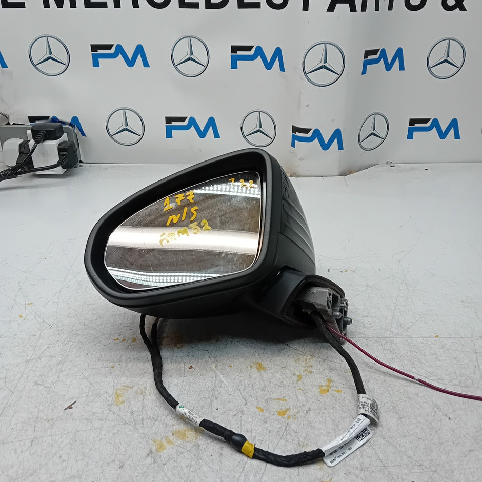 MERCEDES A-CLASS  W177 PASSENGER SIDE WING MIRROR A1778105304 BLACK FMM32