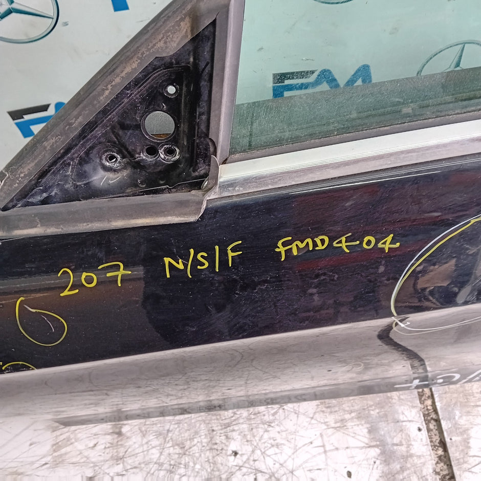 MERCEDES E-CLASS C207 CP PASSENGER FRONT DOOR NSF 2009-16 BLACK COMPLETE FMD404