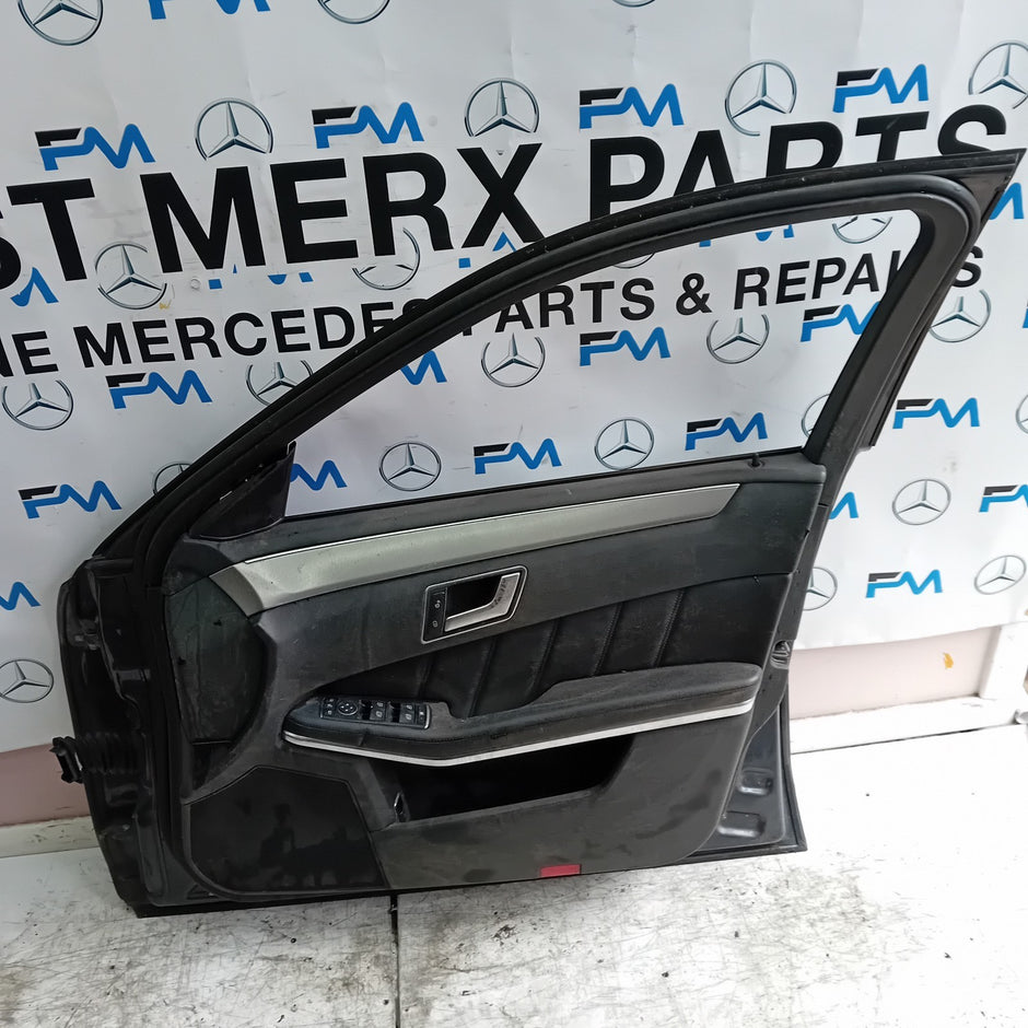 MERCEDES E-CLASS W212 DRIVER FRONT DOOR OSF GREY 2009-16 COMPLETE FMD254