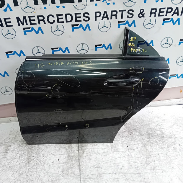 MERCEDES BENZ CLA W117 PASSENGER REAR DOOR NSR 2013-19 BLACK COMPLETE FMD272