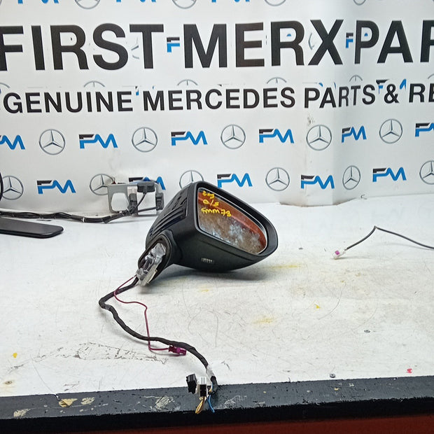 MERCEDES C-CLASS W205 DRIVER WING MIRROR OSF BLACK PL A2058105400 FMM73