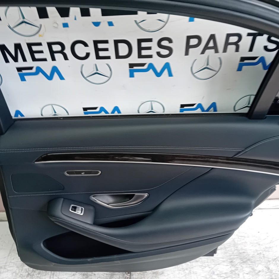 MERCEDES S-CLASS W222 SLN DRIVER REAR DOOR OSR BLACK 2014 ON COMPLETE FMD296