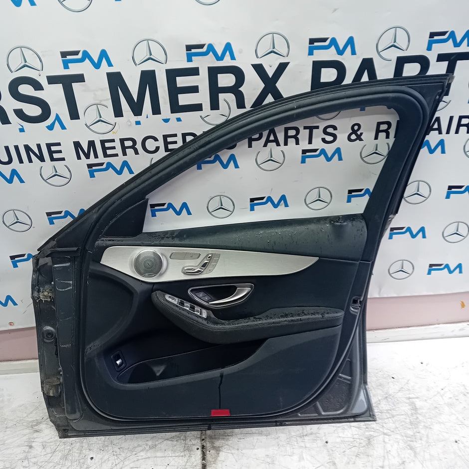 MERCEDES C-CLASS W205 DRIVER FRONT DOOR O/S/F GREY 2014 ONWARDS COMPLETE FMD158
