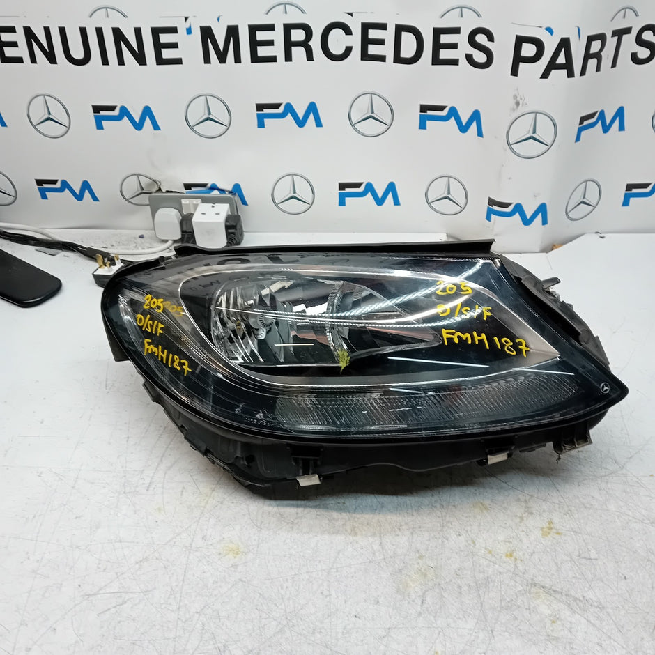 MERCEDES BENZ C-CLASS W205 DRIVER SIDE FRONT HEADLIGHT A2058200861 20l4 FMH187