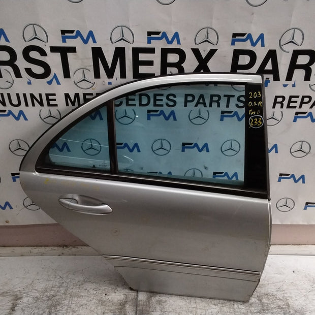 MERCEDES C-CLASS W203 DRIVER REAR DOOR OSR SILVER 2001-2004 COMPLETE FMD333
