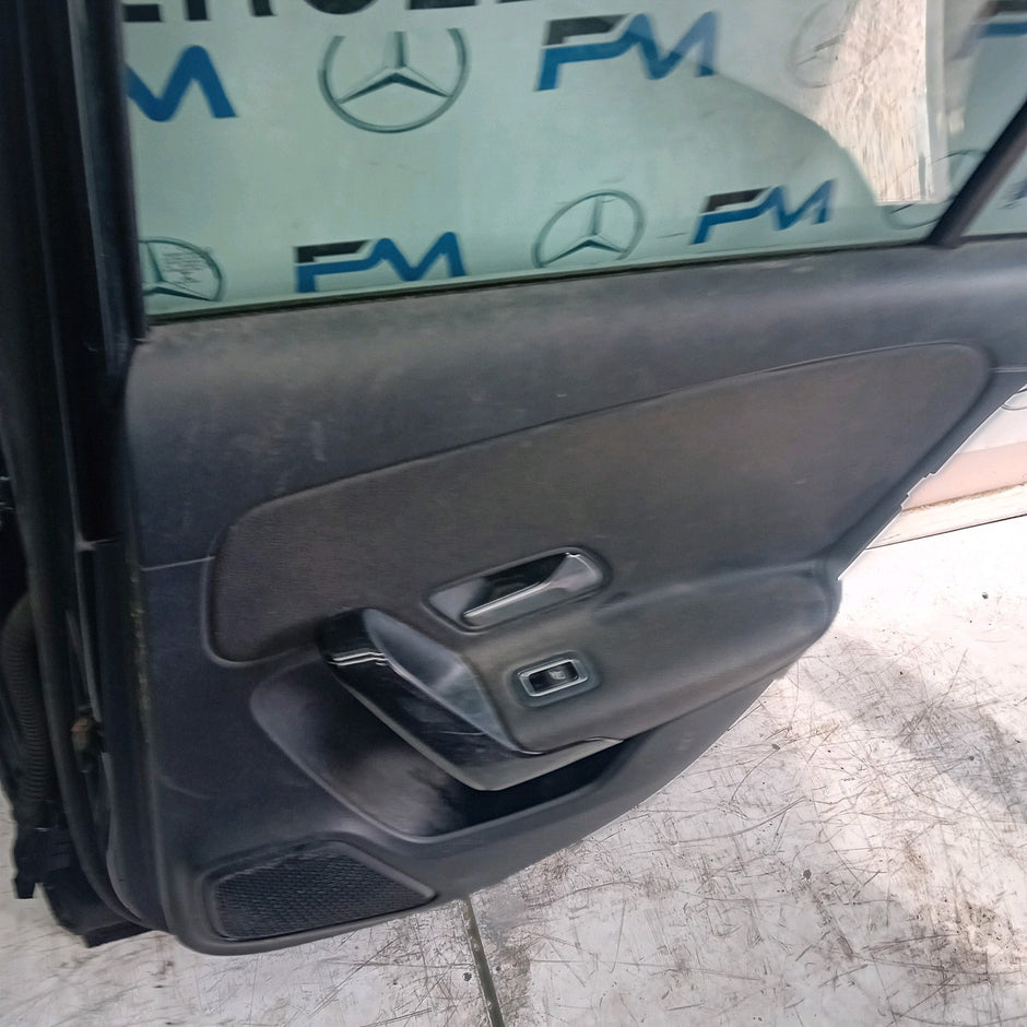 MERCEDES BENZ A-CLASS W177 DRIVER SIDE REAR DOOR O/S/R BLACK  COMPLETE FMD151