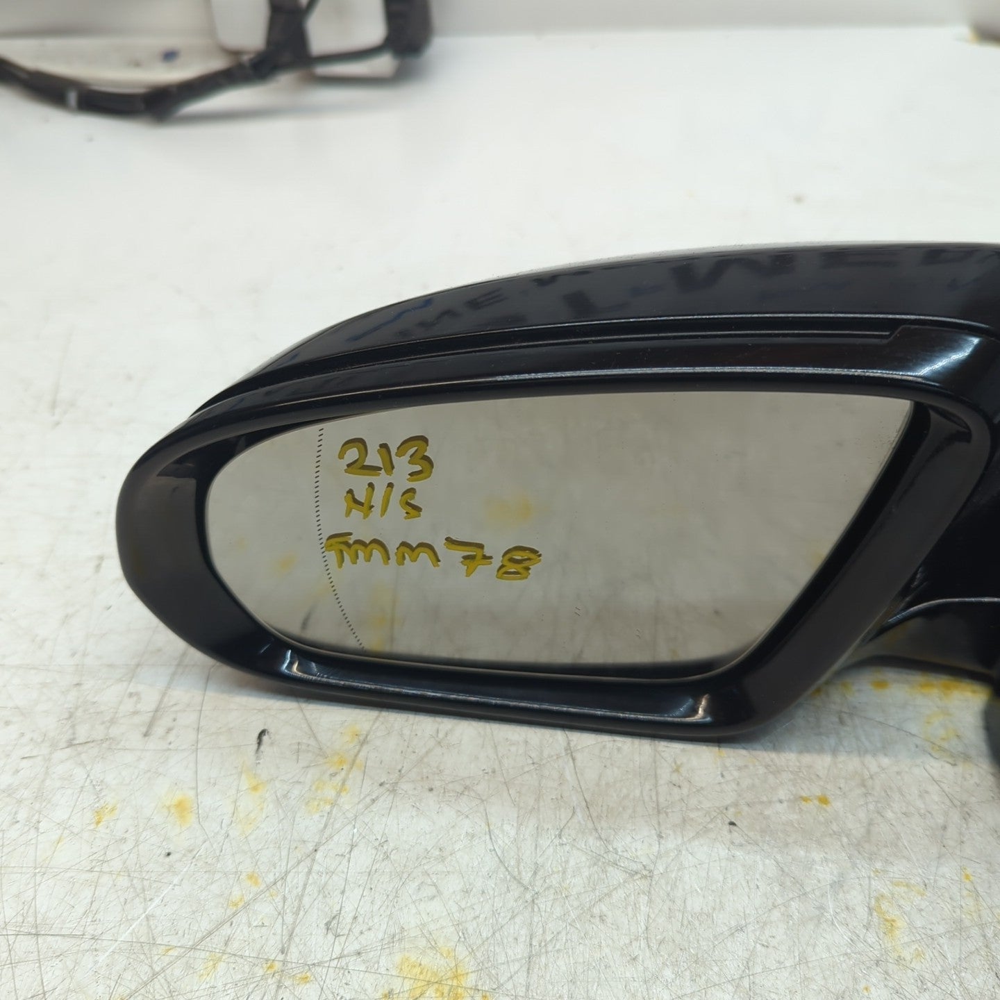 MERCEDES E-CLASS W213 PASSENGER WING MIRROR NS BLACK A2138102500 FMM78