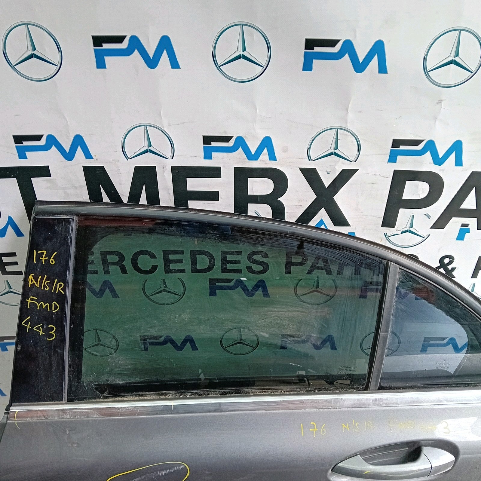 MERCEDES A-CLASS W176 PASSENGER REAR DOOR NSR GREY 2012-2018 COMPLETE FMD443