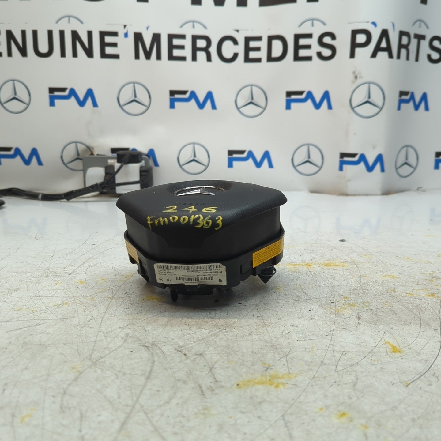 MERCEDES B-CLASS W246 STEERING WHEEL AIRBAG DRIVER OS RIGHT Q02 FM001363