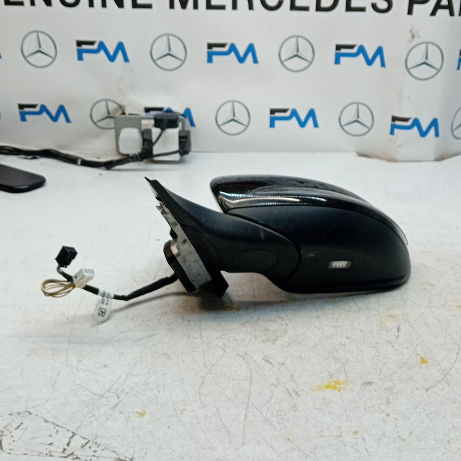 MERCEDES C-CLASS W205 PASSENGER WING MIRROR NS BLACK 2014 PL A2058104702 FMM61