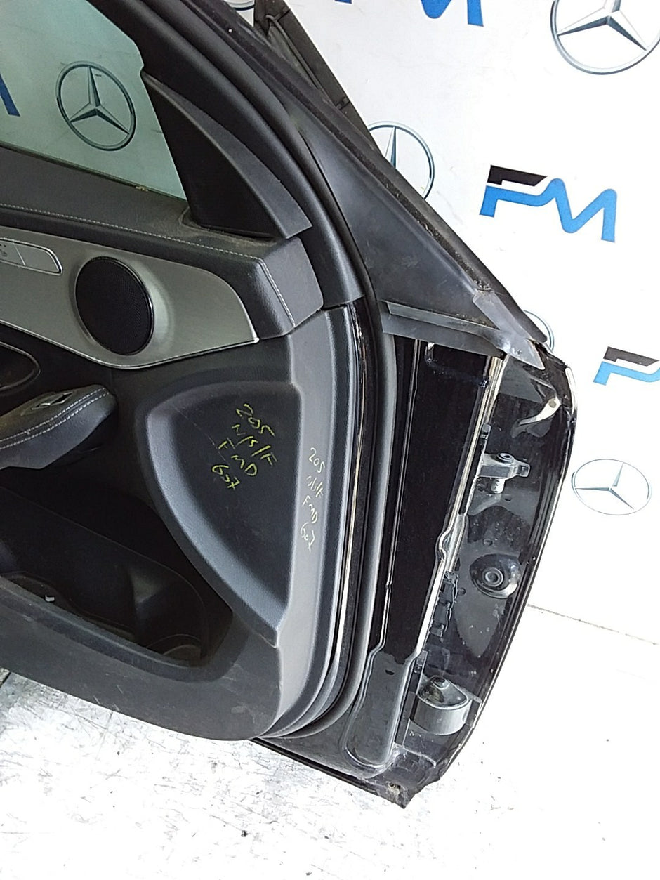 MERCEDES C-CLS W205 SLN PASSENGER FRONT DOOR NSF BLACK 2014-21 COMPLETE FMD607