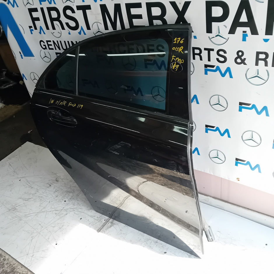 MERCEDES BENZ A-CLASS W176 DRIVER SIDE REAR DOOR O/S/R BLACK FMD119