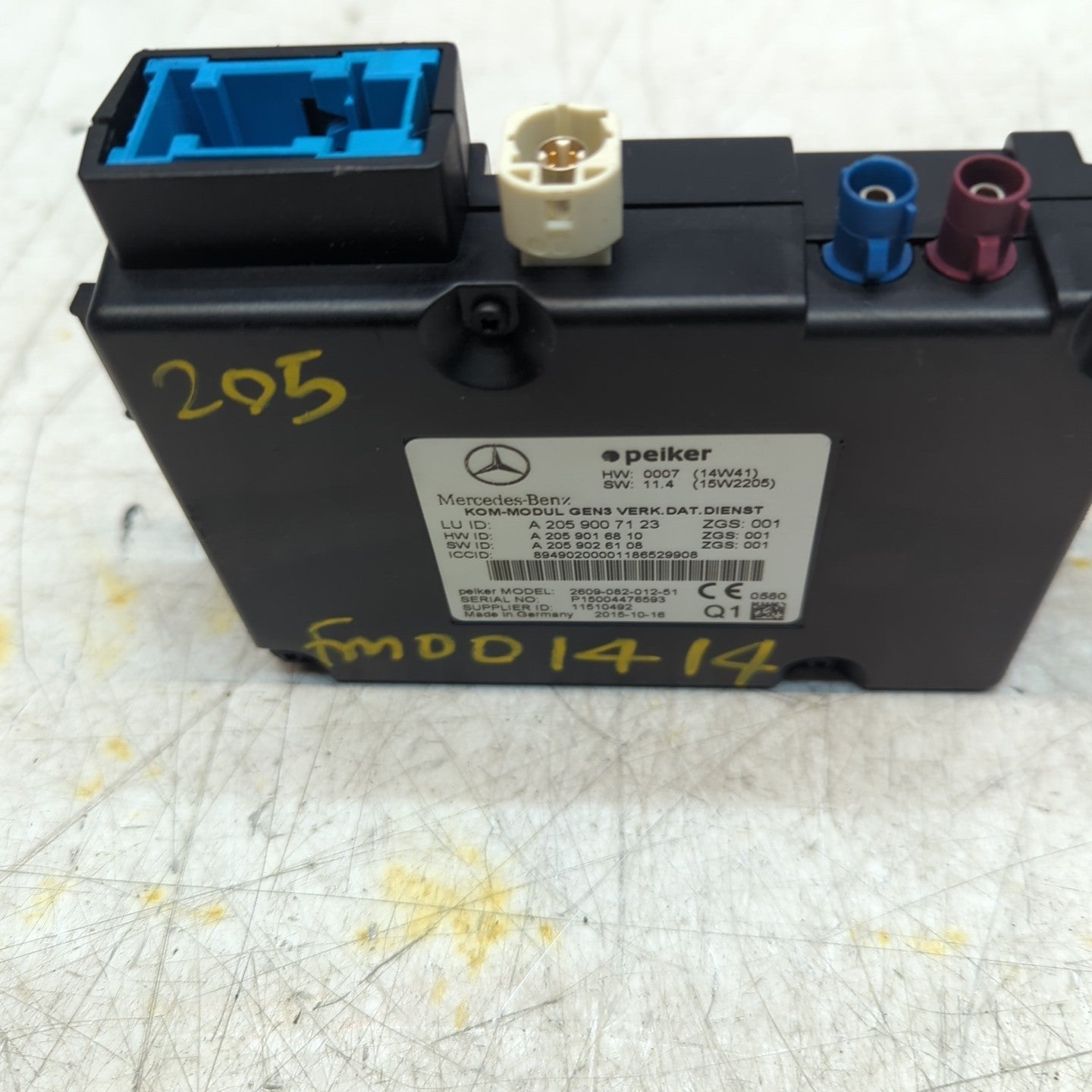 MERCEDES S C-CLASS GEARBOX CONTROL UNIT W205 W222 A2059007123 FM001414