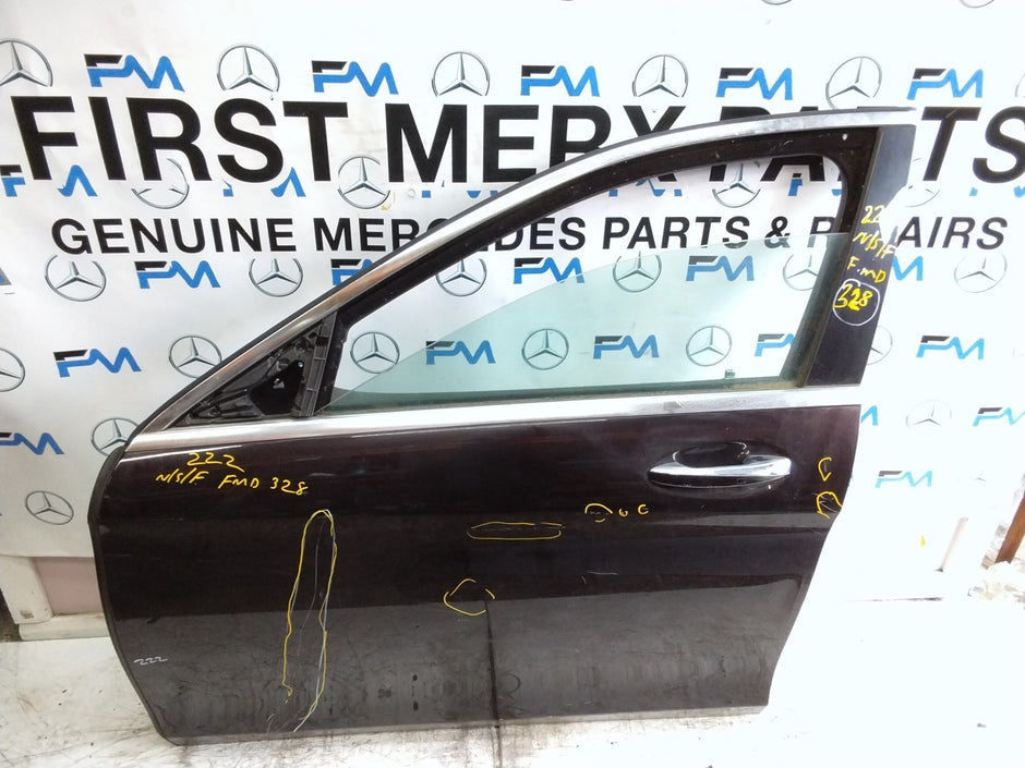 MERCEDES S-CLASS W222 SLN PASSENGER FRONT DOOR NSF BLACK 2014 ON COMPLETE FMD328