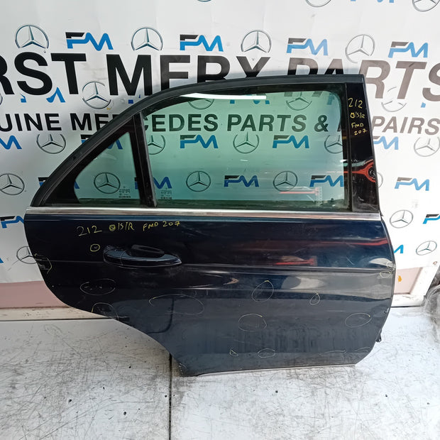 MERCEDES BENZ E-CLASS W212 DRIVER REAR DOOR OSR BLUE 2009- 2016 COMPLETE FMD208