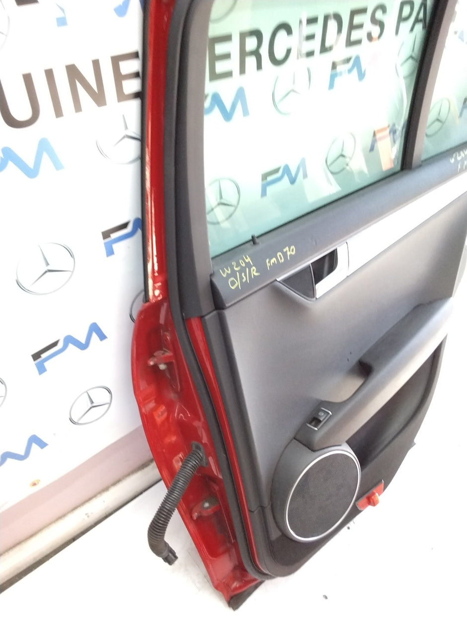 MERCEDES ESTATE C-CLASS W204 DRIVER  REAR DOOR O/S/R  RED & BLACK 2008-14 FMD70