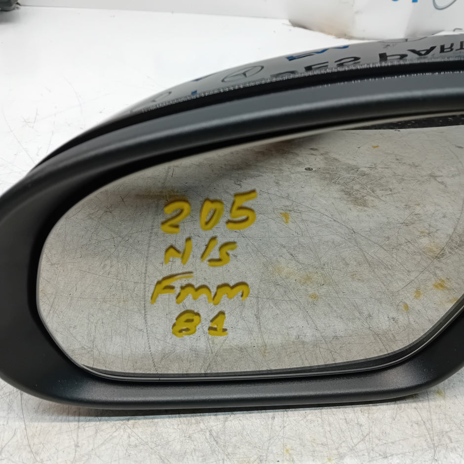 MERCEDES BENZ C-CLASS W205 PASSENGER WING MIRROR NS BLACK PL A2058104702 FMM81