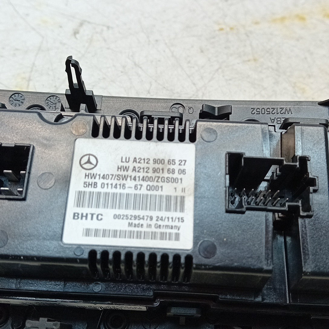 MERCEDES BENZ  E-CLASS W207 W212 CLIMATE CONTROL PANEL A2129006527 2016 FM001542