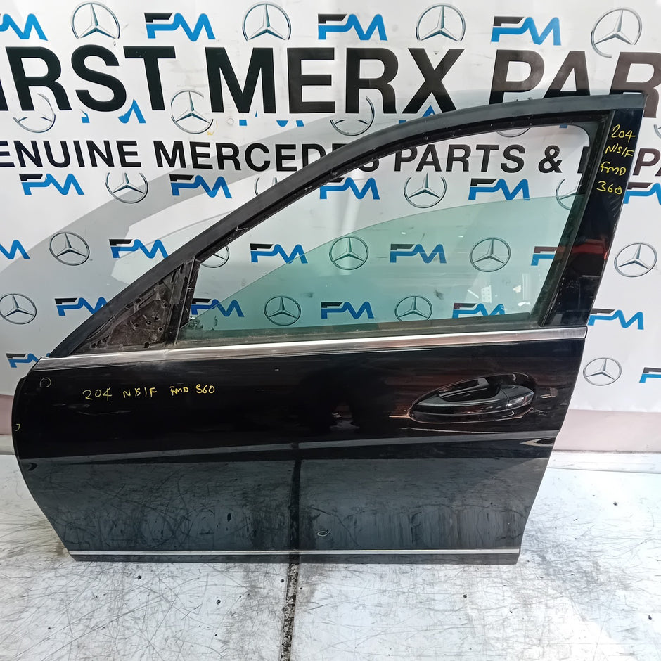MERCEDES C-CLASS W204 SLN PASSENGER FRONT DOOR NSF 2008-14 BLACK COMPLETE FMD360