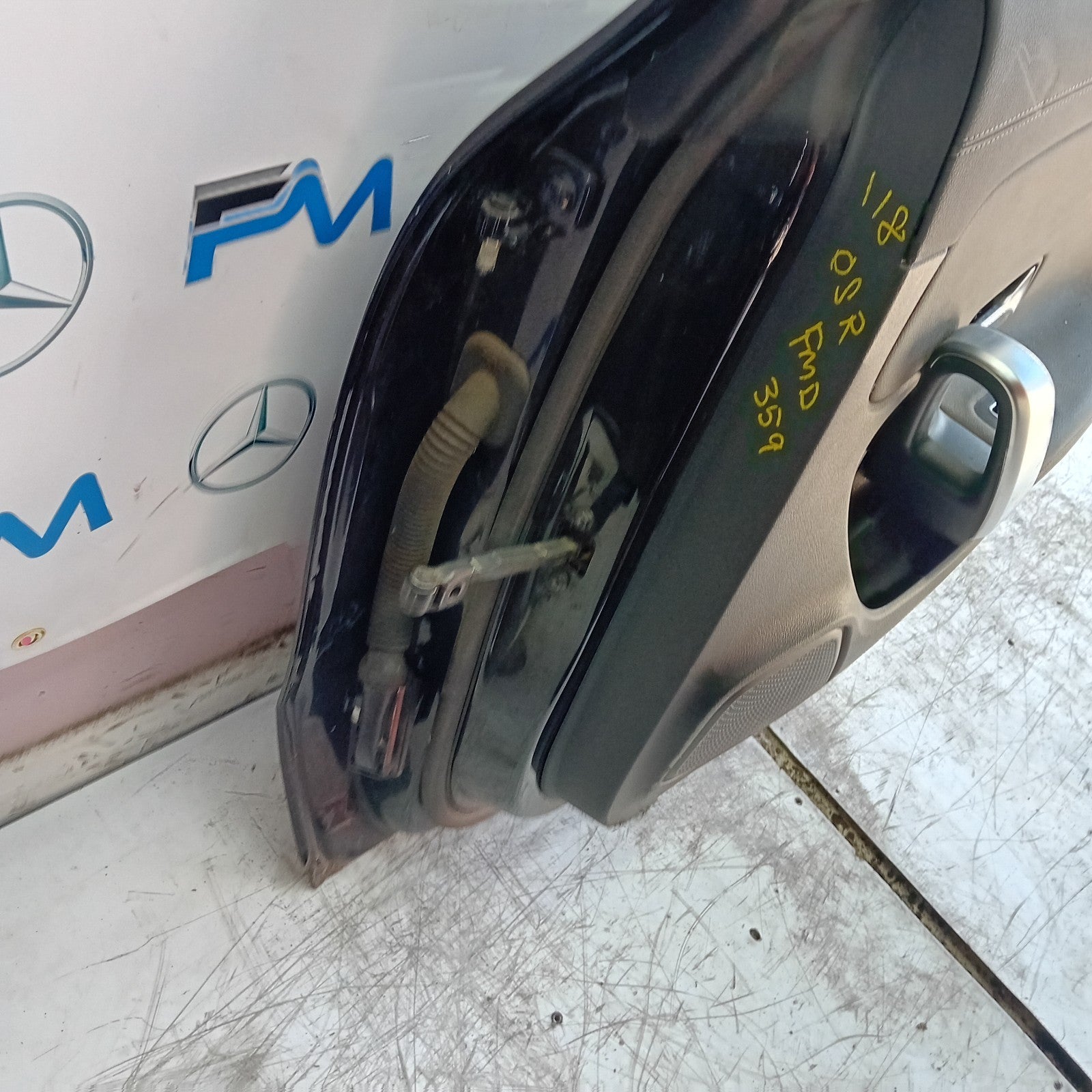 MERCEDES BENZ CLA W118 DRIVER REAR DOOR OSR 2019 ON BLACK COMPLETE FMD359