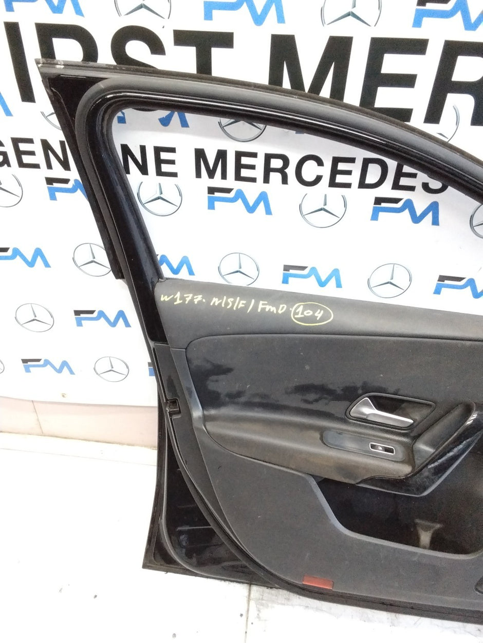 MERCEDES A-CLASS W177 PASSENGER SIDE FRONT DOOR N/S/F COMPLETE BLACK FMD104