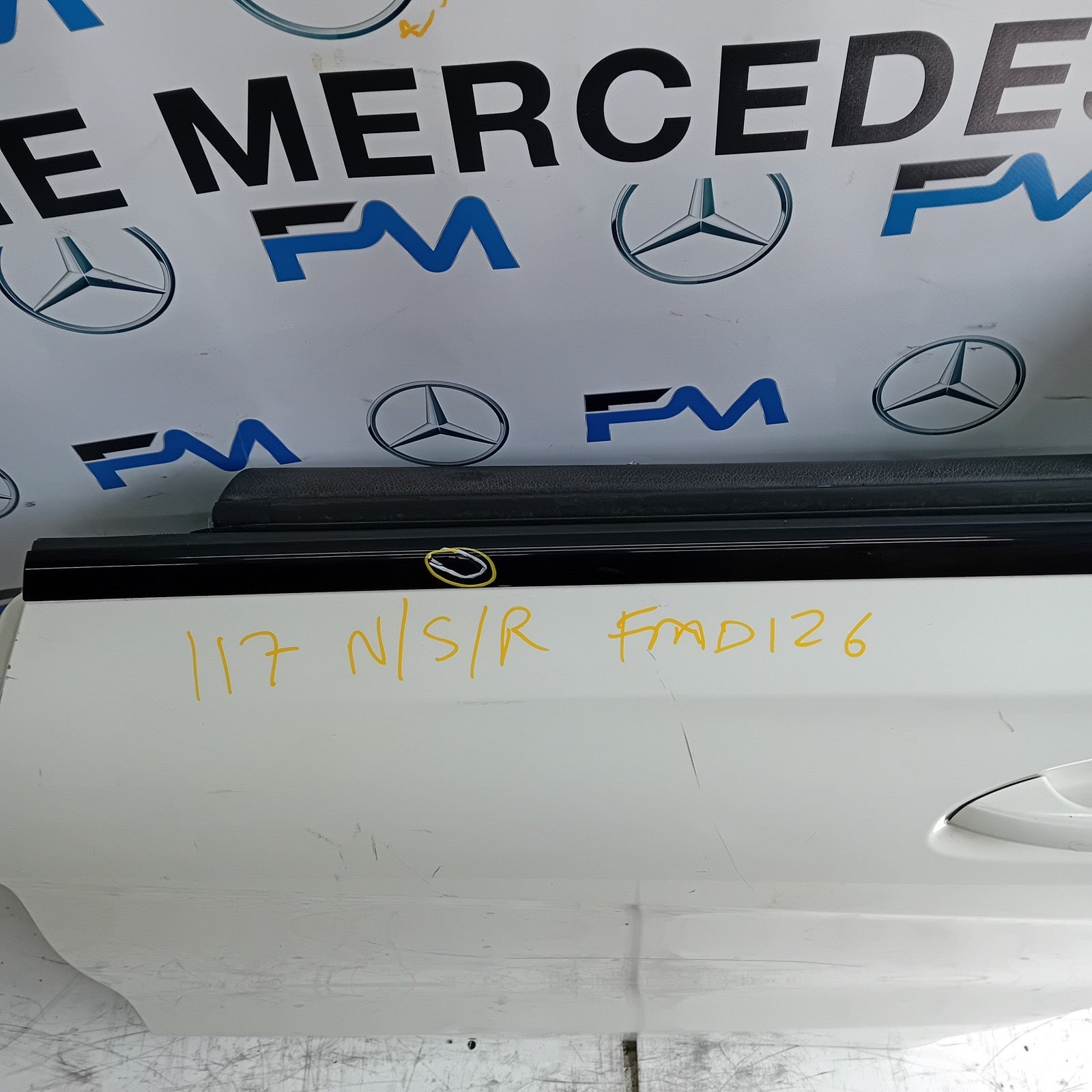 MERCEDES BENZ CLA W117 PASSENGER SIDE RESR DOOR N/S/R WHITE FMD126