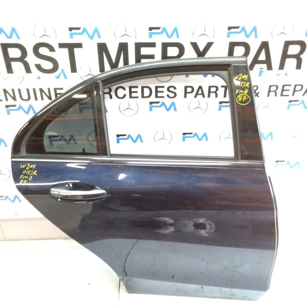 MERCEDES BENZ C-CLASS W205 DRIVER SIDE REAR DOOR O/S/R COMPLETE BLUE FMD87