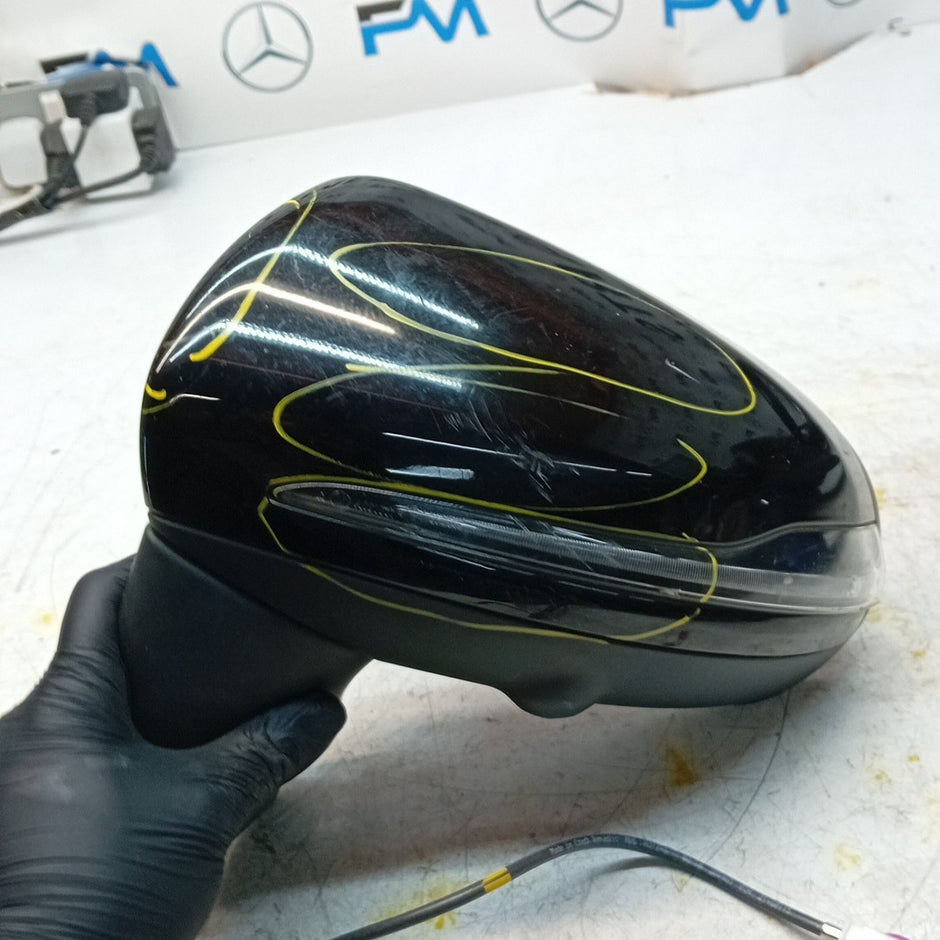 MERCEDES C-CLASS W205 PASSENGER WING MIRROR NS BLACK PL CAMERA A2058104901 FMM75