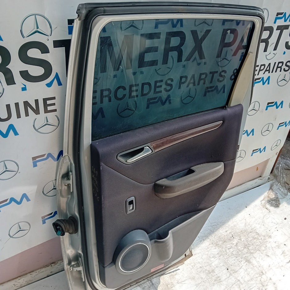 MERCEDES A-CLASS W169 DRIVER REAR DOOR OSR 2004-12 SILVER COMPLETE FMD276