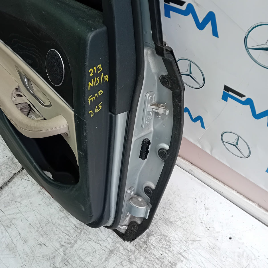 MERCEDES E-CLASS W213 SLN PASSENGER REAR DOOR NSR SILVER 2016 ON COMPLETE FMD265