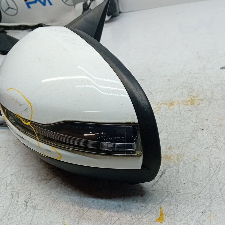 MERCEDES C-CLASS W205 PASSENGER WING MIRROR NS WHITE 2014 PL A2058101916 FMM60
