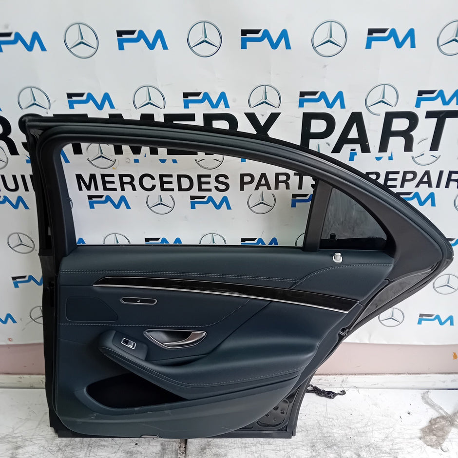 MERCEDES S-CLASS W222 SLN DRIVER REAR DOOR OSR BLACK 2014 ON COMPLETE FMD296
