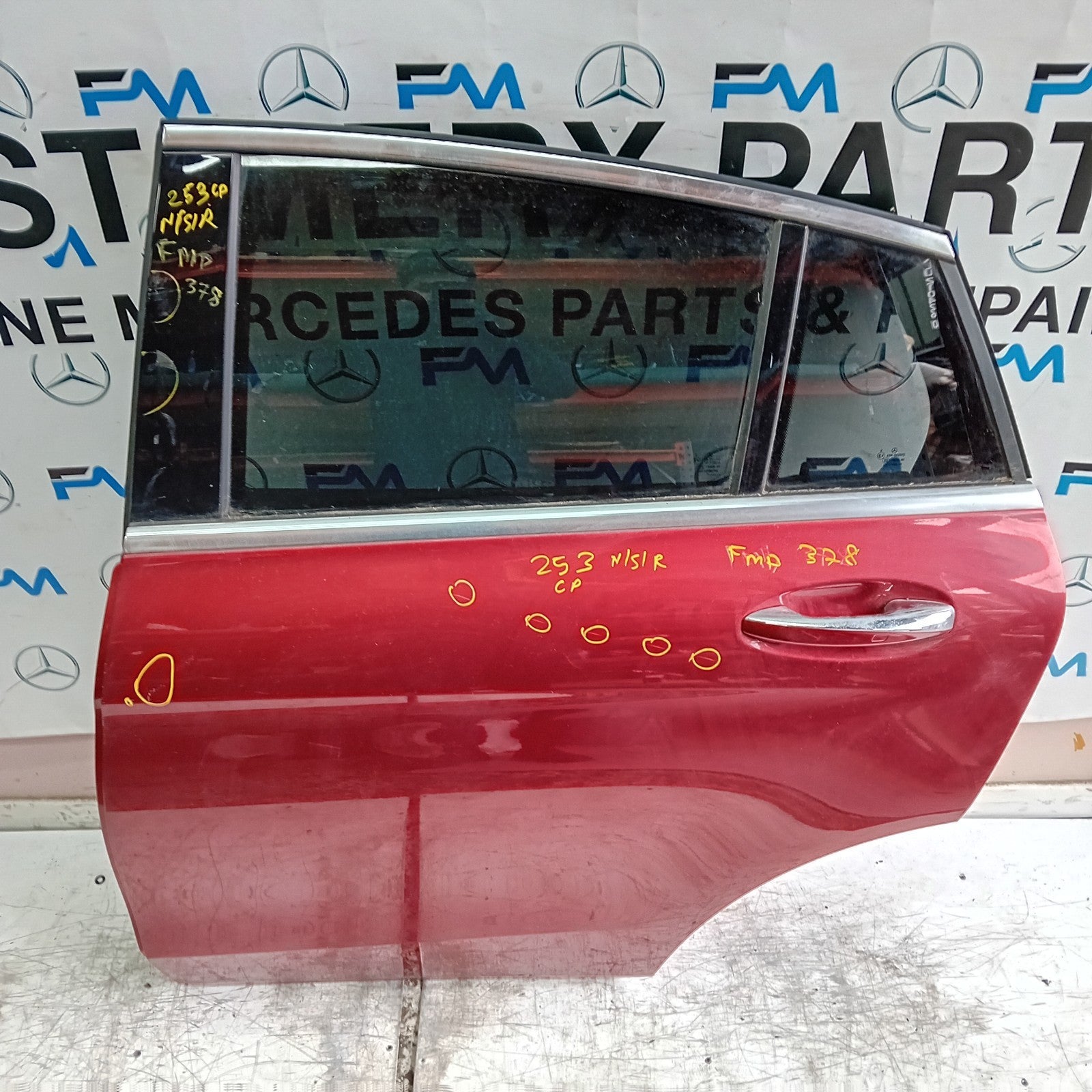 MERCEDES GLC X253 CP PASSENGER REAR DOOR NSR RED 2016 ON COMPLETE FMD378