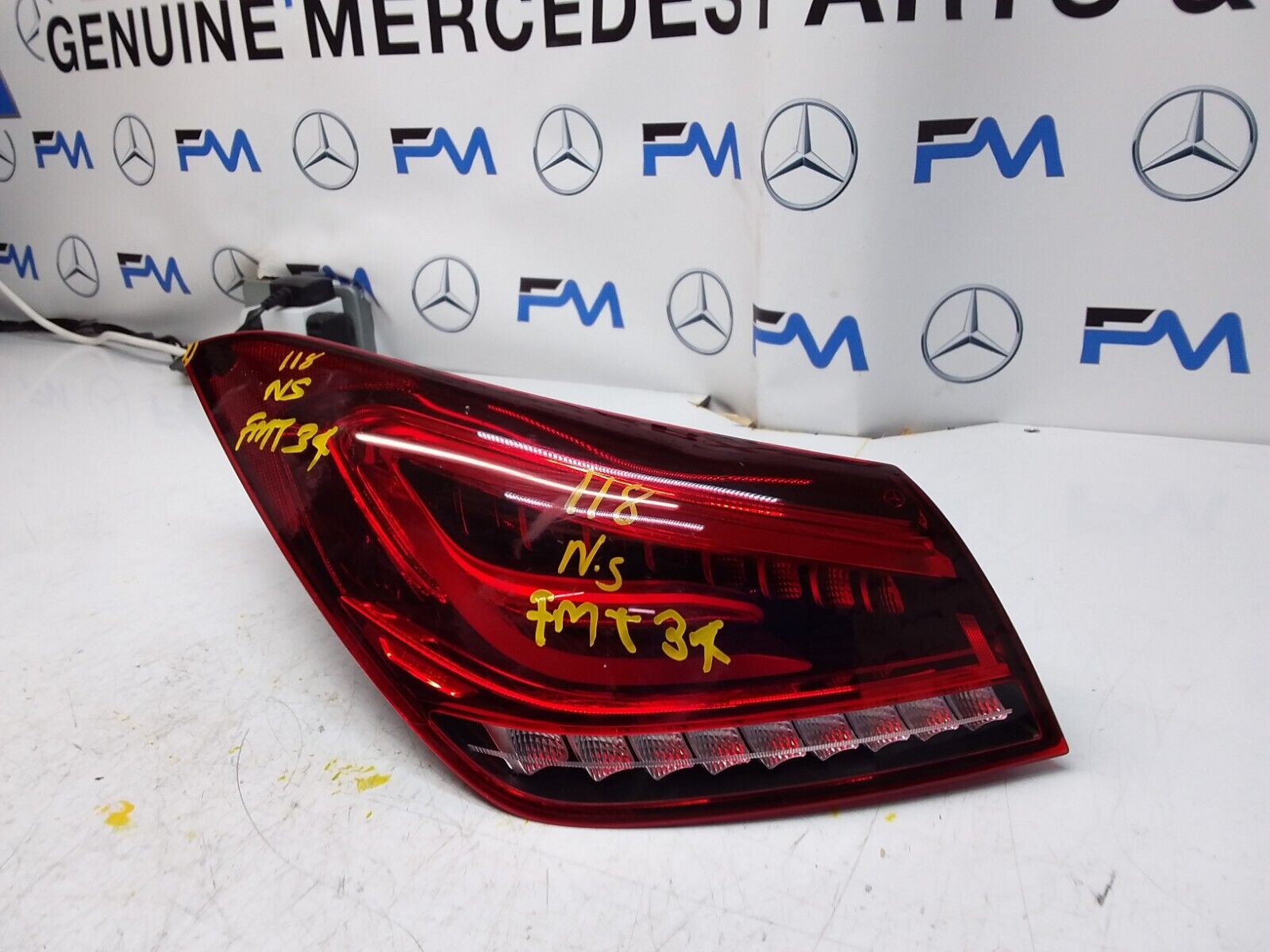 MERCEDES CLA W118 REAR PASSENGER SIDE N/S LED LIGHT FMT34 (DAMAGED)