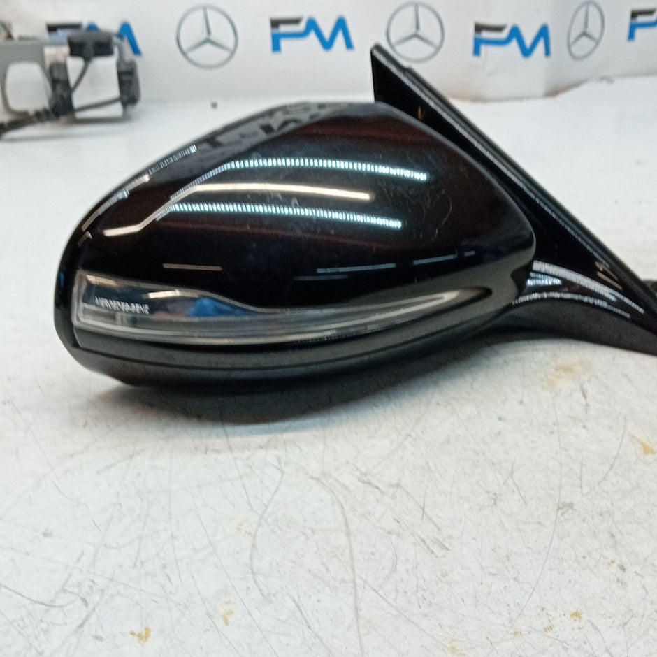 MERCEDES S-CLASS W222 DRIVER WING MIRROR OS BLACK A2228101616 2014 PL FMM56