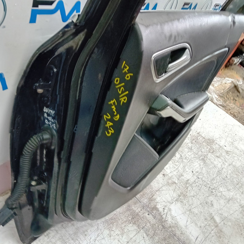 MERCEDES A-CLASS W176 DRIVER REAR DOOR OSR BLACK 2012-18 COMPLETE FMD243