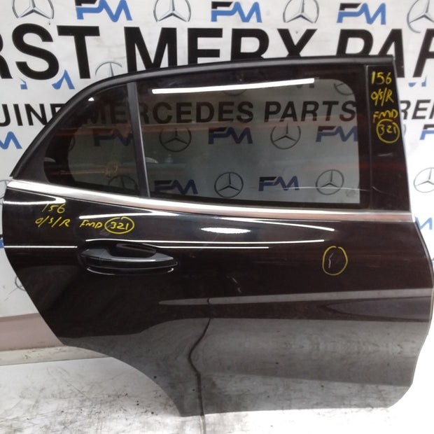 MERCEDES BENZ GLA X156 DRIVER REAR DOOR OSR BLACK 2014-19 COMPLETE FMD321