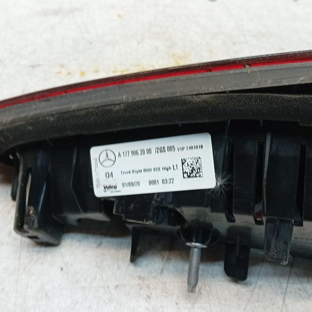 MERCEDES A-CLASS W177 DRIVER RIGHT OS REAR INNER TAIL LIGHT A1779062000 FMT242