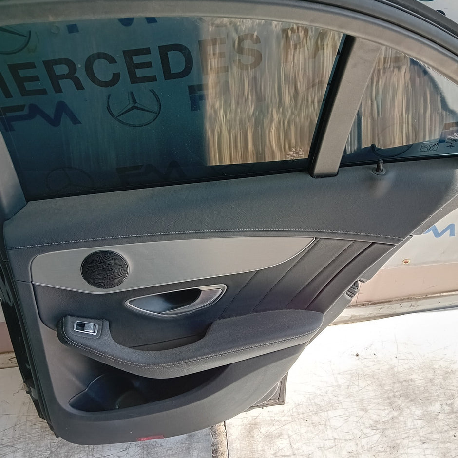 MERCEDES C-CLASS W205 DRIVER REAR DOOR OSR BLACK 2014 ON COMPLETE FMD430