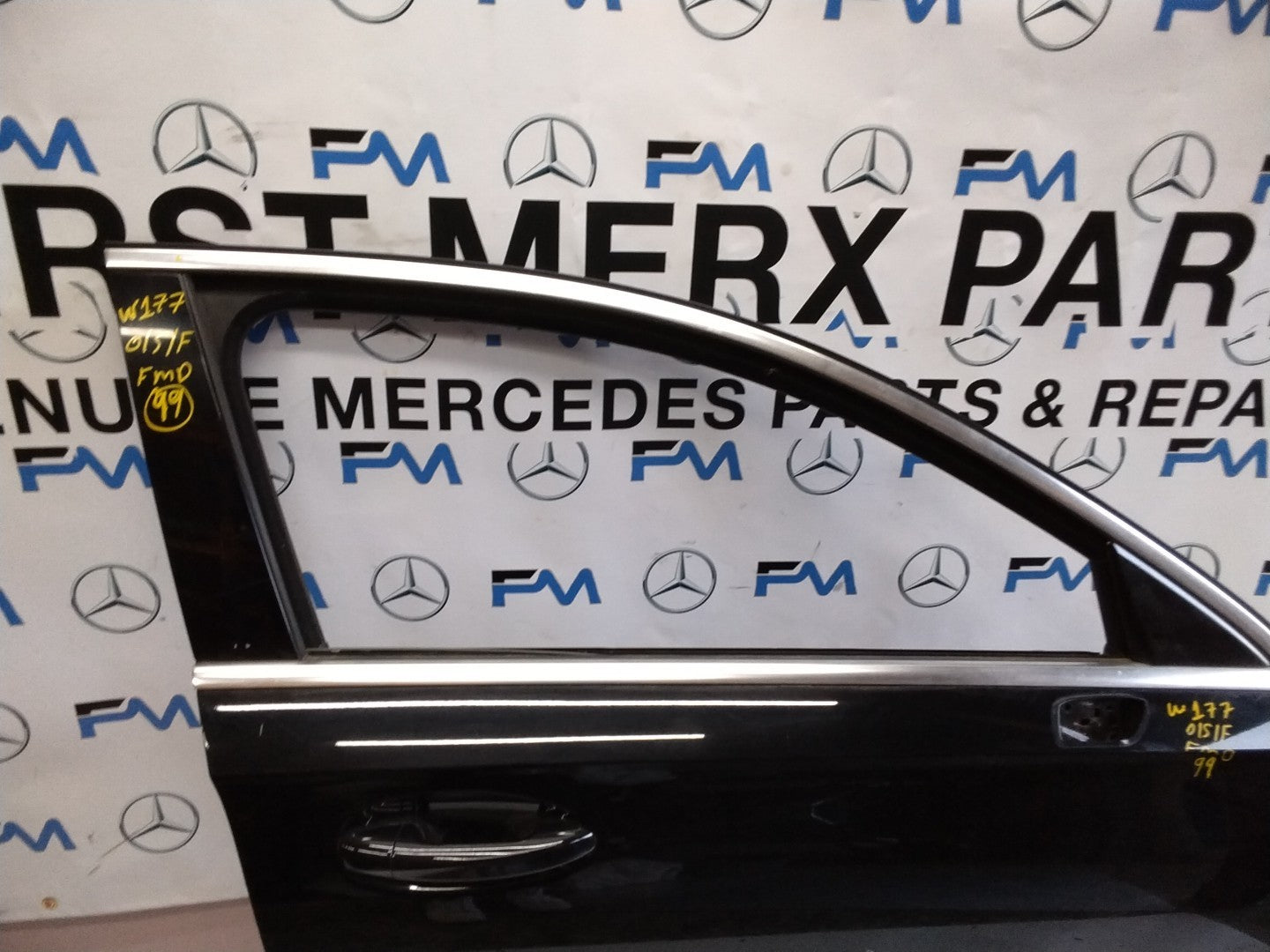 MERCEDES BENZ  A-CLASS W177 DRIVER SIDE FRONT DOOR O/S/F BLACK FMD99