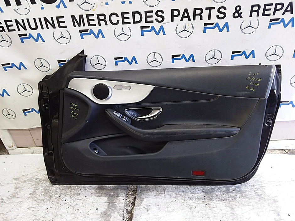 MERCEDES C-CLASS C205  DRIVER FRONT DOOR OSF BLACK 2015 ONWARDS COMPLETE FMD620