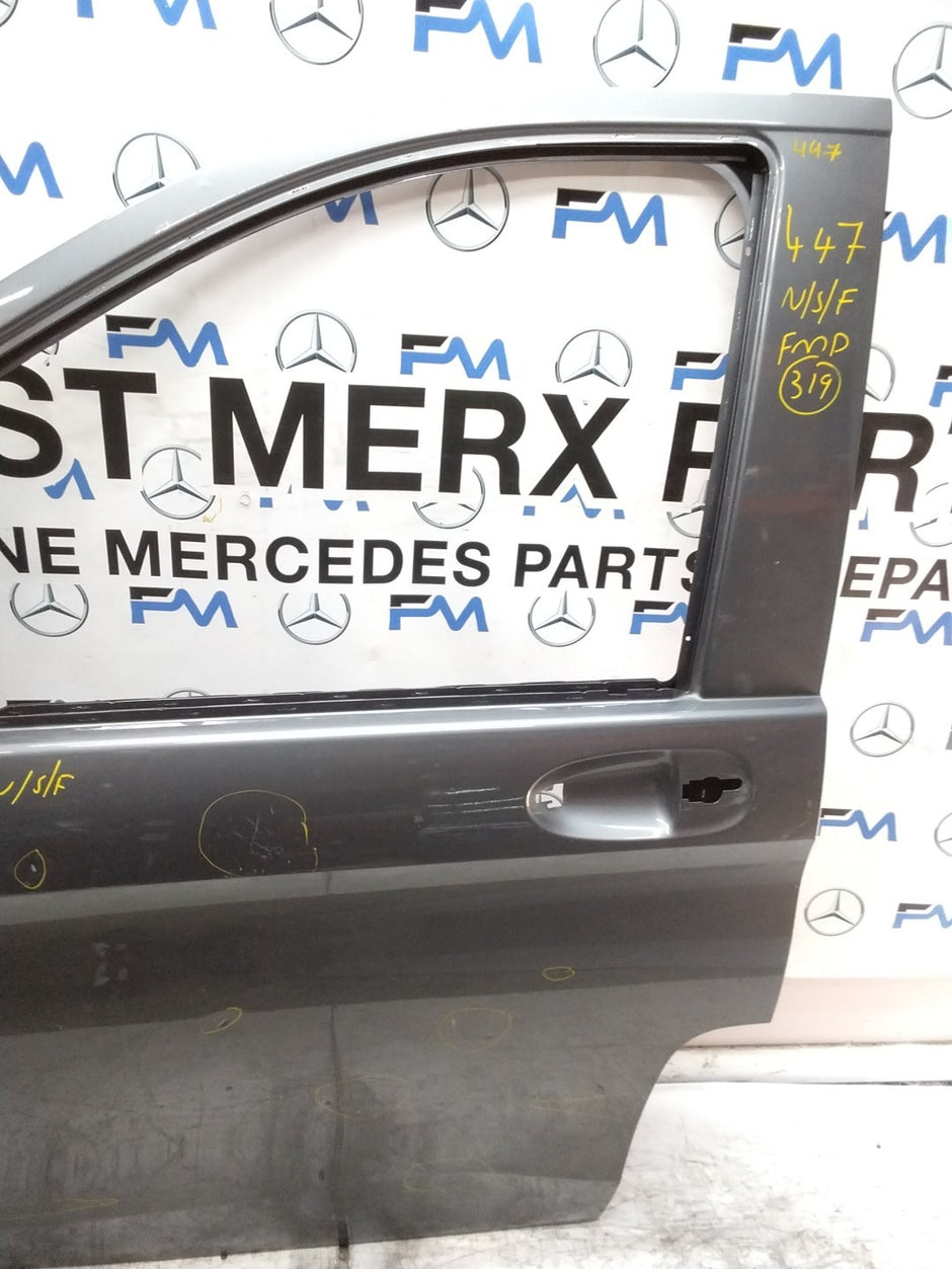 MERCEDES BENZ VITO W447 PASSENGER SIDE FRONT DOOR NSF GREY 2014 ON FMD319