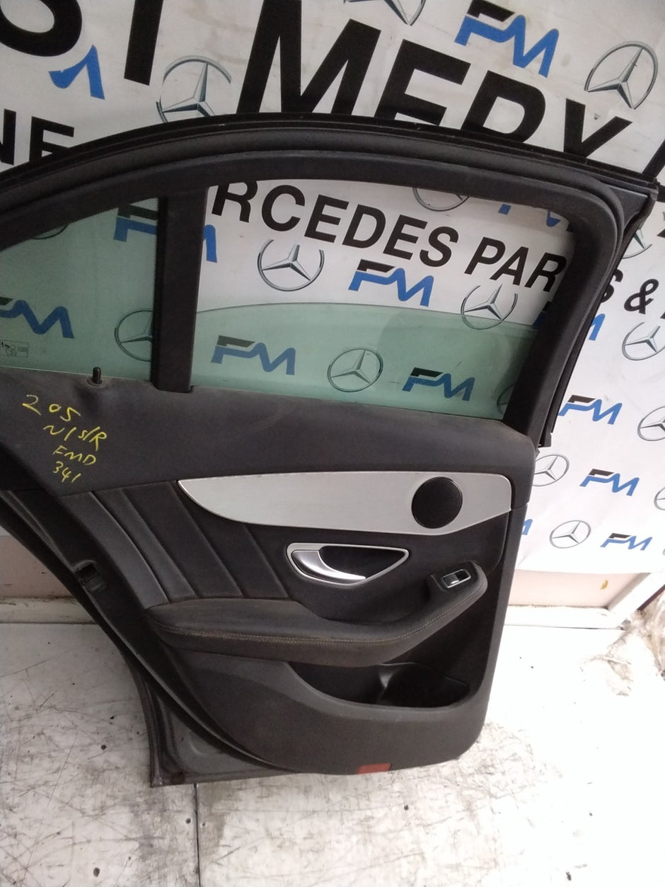 MERCEDES C-CLASS W205 SLN PASSENGER REAR DOOR NSR GREY 2014 ON COMPLETE FMD341