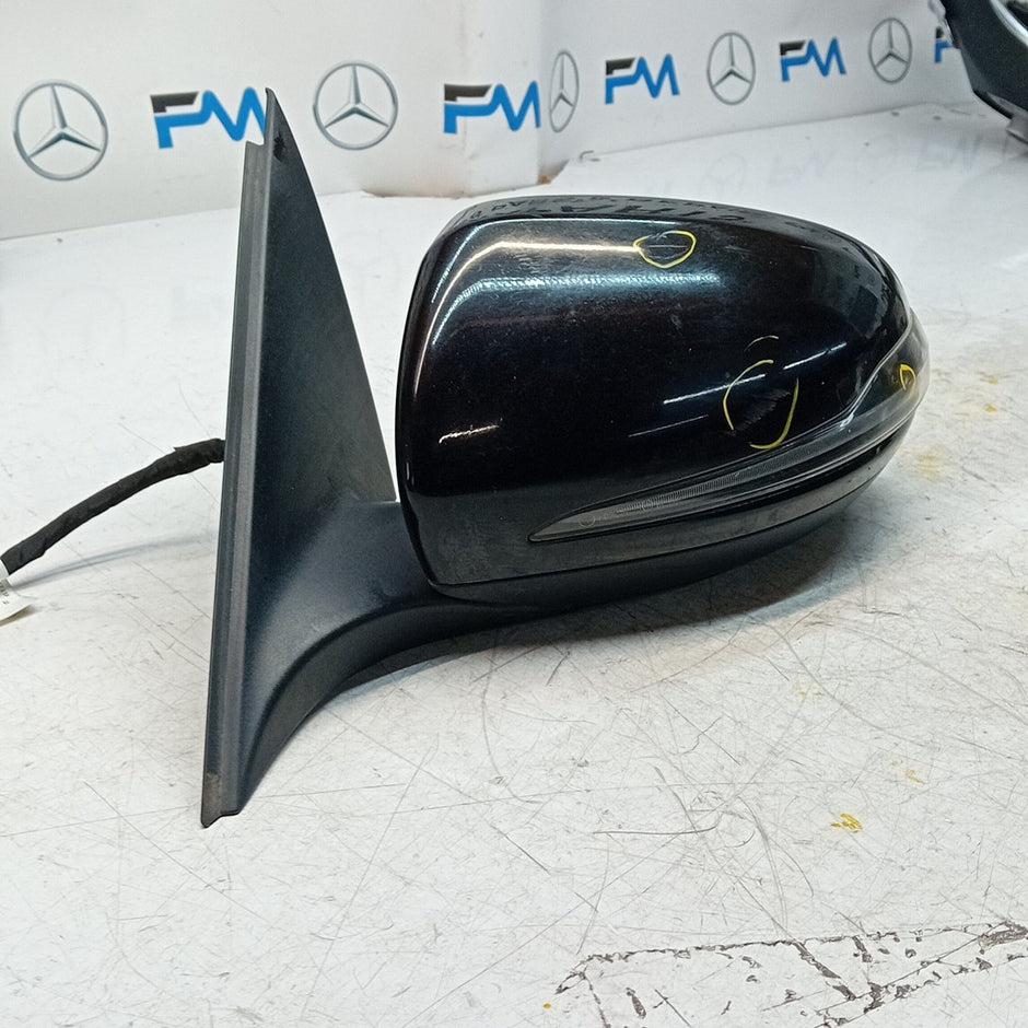 MERCEDES C-CLASS W205 PASSENGER  WING MIRROR NSF BLACK 2014 PL A2058101916 FMM64