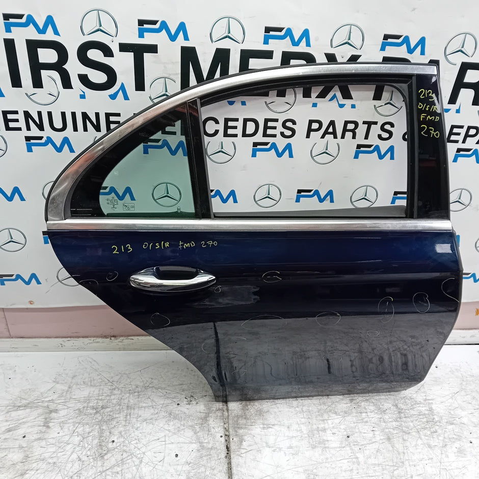 MERCEDES E-CLASS W213 SLN DRIVER REAR DOOR OSR BLUE 2016 ON COMPLETE FMD270