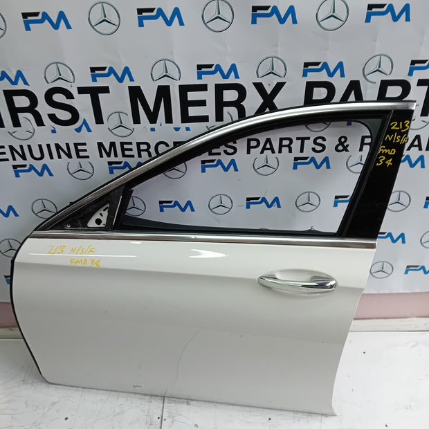 MERCEDES BENZ E-CLASS W213 PASSENGER SIDE FRONT DOOR N/S/F COMPLETE WHITE FMD34